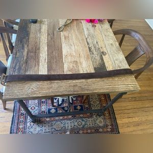 Brown suede belt with leather inside medium